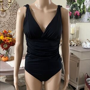 Time and Tru Black Women's One Piece Swimsuit